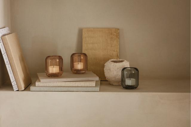 Acorn tealight holder - 2 pcs - Stone