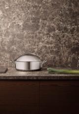 Stainless steel sauté pot - 24 cm - ceramic Slip-Let® non-stick