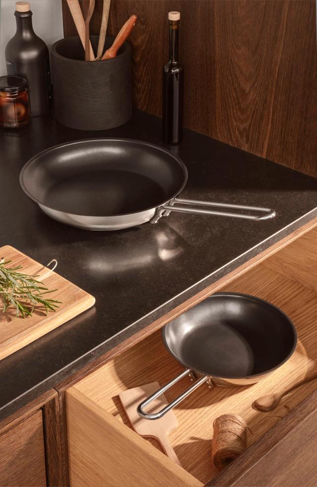 Stainless steel frying pan - 28 cm - Slip-Let®️ non-stick