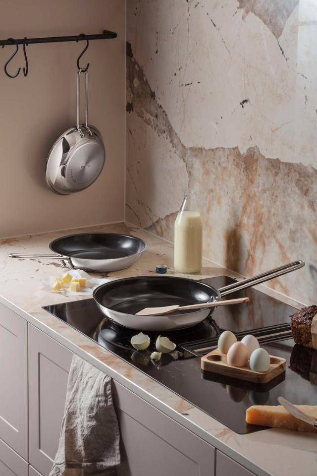 Stainless steel frying pan - 20 cm - ceramic Slip-Let® non-stick