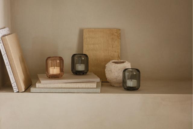Acorn tealight holder - 2 pcs - Stone