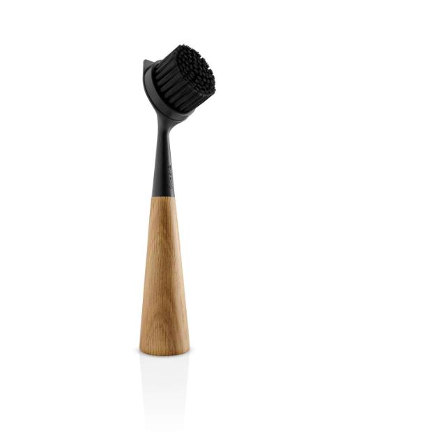 Dish brush nylon - oak/black