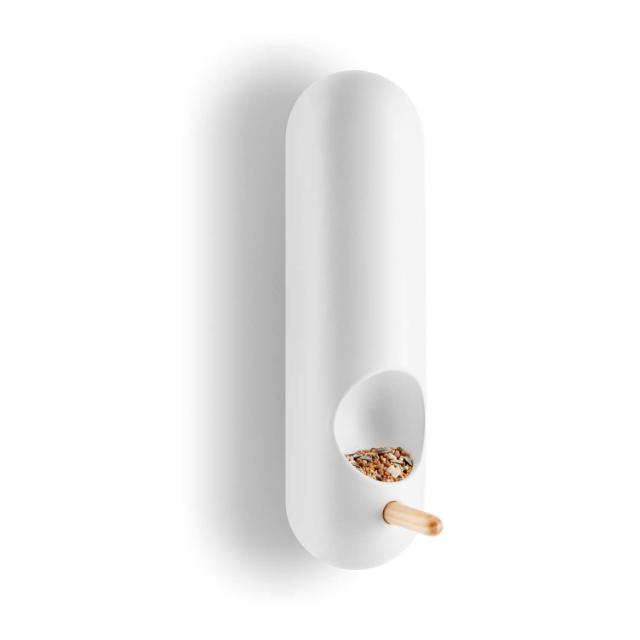 Wall-mounted bird feeder tube