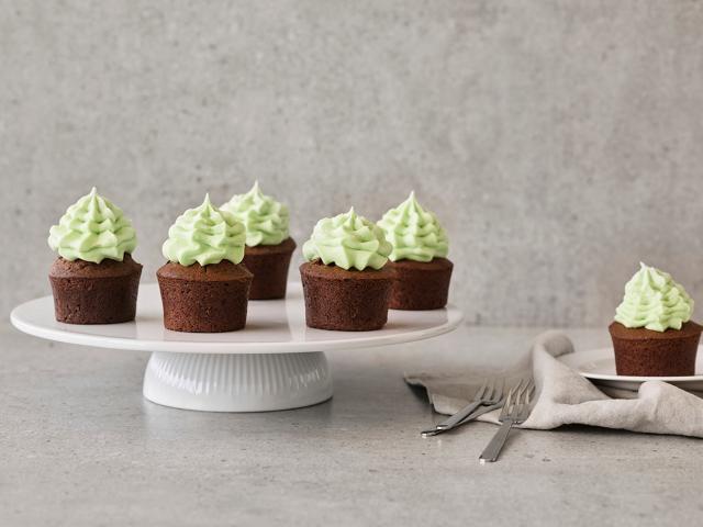 Chocolate Cupcakes with Mint Frosting